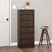 Prepac Astrid Black 6-Drawer Tall Chest