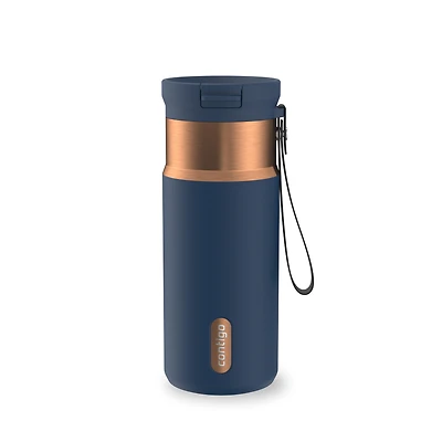 Bouteille d’eau isolée en acier inoxydable Contigo SnapSeal avec courroie de transport, 473 ml (16 oz) – antifuite, sans BPA, sans plomb, lavable au lave-vaisselle
