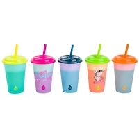 "TAL Gobelets à Couleur Changeante Lot de 5 Imprimés"