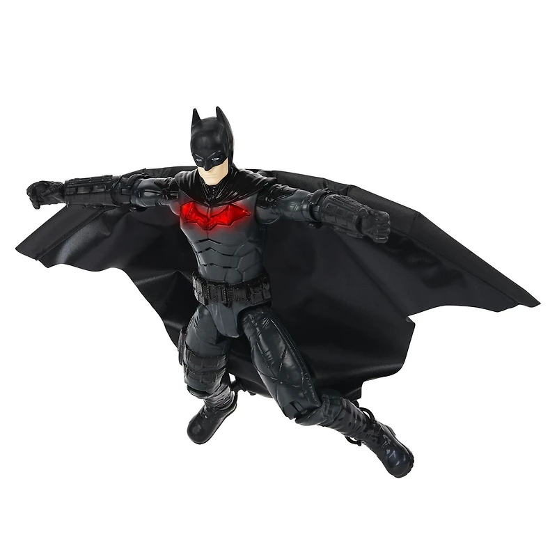 DC Comics, Batman 12-inch Wingsuit Action Figure with Lights and Phrases, Expanding Wings, The Batman Movie Collectible Kids Toys for Boys and Girls Ages 3 and up