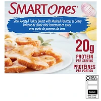 Repas Congelé Poitrine De Dinde Rôtie Lentement En Sauce Avec Purée De Pommes De Terre, 1 Boîte, Pour Un Repas Contrôlé En Portions Facile, Sans Couleurs Ou Saveurs Ou Artificiels SOS POIT DINDE ROTIE 255GM12