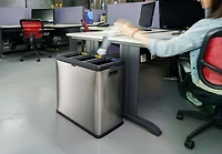 The Step N' Sort 60 L Open Top 3-Compartment Trash and Recycling Sorter
