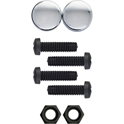 Cruiser Accessories Fasteners, Black Nylon with Chrome Caps