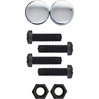 Cruiser Accessories Fasteners, Black Nylon with Chrome Caps