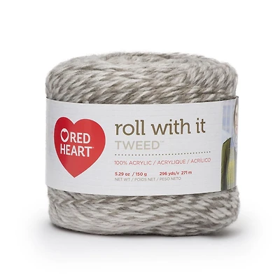 Fil tweed Red Heart Roll with It (150 g / 5,29 oz), Jour nuageux