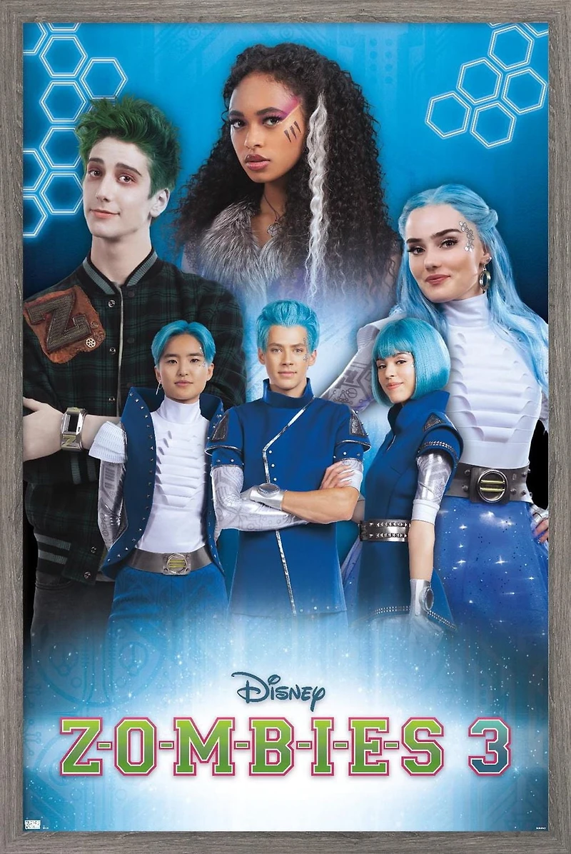 Disney Zombies 3 - Group Wall Poster with Pushpins, 22.375" x 34"