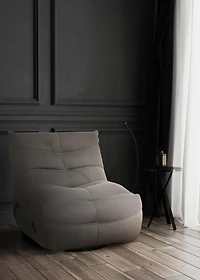 Fauteuil inclinable à bascule en tissu Ava Monaco de K-Living de avec support pour téléphone portable et poche latérale