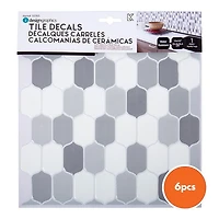 Truu Design Decorative Self-Adhesive Peel and Stick Backsplash Oval Wall Tiles
