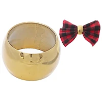 Gold Metal Round Napkin Ring - Set of 6