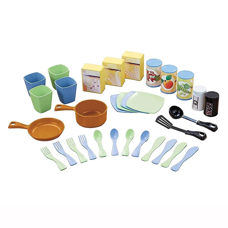 Little Tikes Cook 'n Store Kitchen Pretend Play Cooking Toy Set for Kids, Red