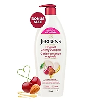 BONUS size Jergens Original Cherry Almond Moisturizer & Body Lotion for Dry Skin