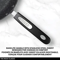 Starfrit The Rock Casserole Antiadhésive de 2,8L (3Qt) avec Couvercle, Aluminium Forgé Durable, Va au Four, Sans AFPO, Va au Lave-Vaisselle, Noire Capacité de 2.8L