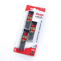 Pentel Super Hi-Polymer Lead Refills, 30 Leads Per Tube, HB, 0.5mm, 3PC Pack, #1 selling lead in the world.