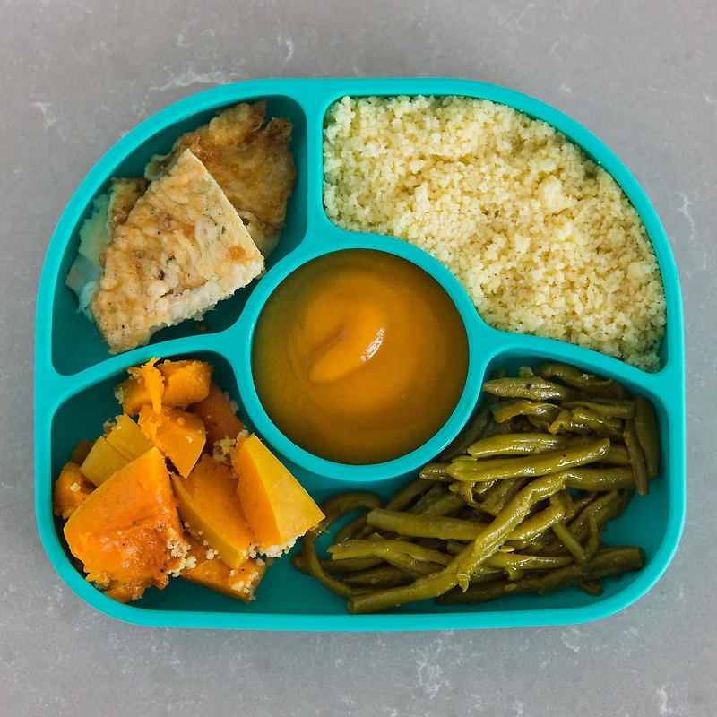 Yümi: Ensemble d'assiette et de cuillère en silicone