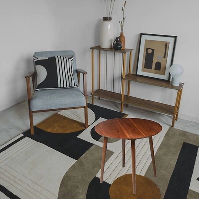 Callum Dining Table in Walnut, Wood Dining Table, Walnut Dining Table, MDF Dining Table, Veneer Dining Table, Modern Wood Dining Table, Round Dining Table