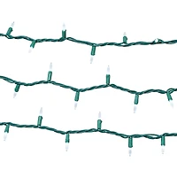 Holiday Time 100-Count Cool White LED M5 Christmas Lights, with Green Wire, 21'