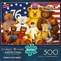 Buffalo Games - Le puzzle Americana Collection - Patriotic Stuffy Bunch - en 500 pièces