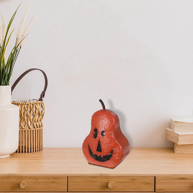 Citrouille D'Halloween En Métal 5,71"