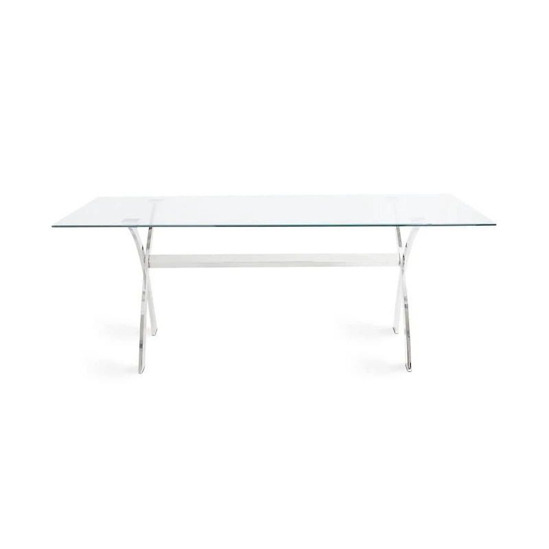 Home Gear Table à manger avec pieds doubles en "X"
