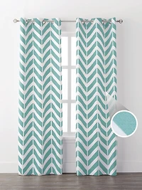 Mainstays Chevron Geo Window Curtains