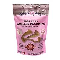 PRODUIT DU CANADA - Simply Pets Friandises Naturelles Oreilles de Cochon pour Chiens, Paquet de 2 (112g)