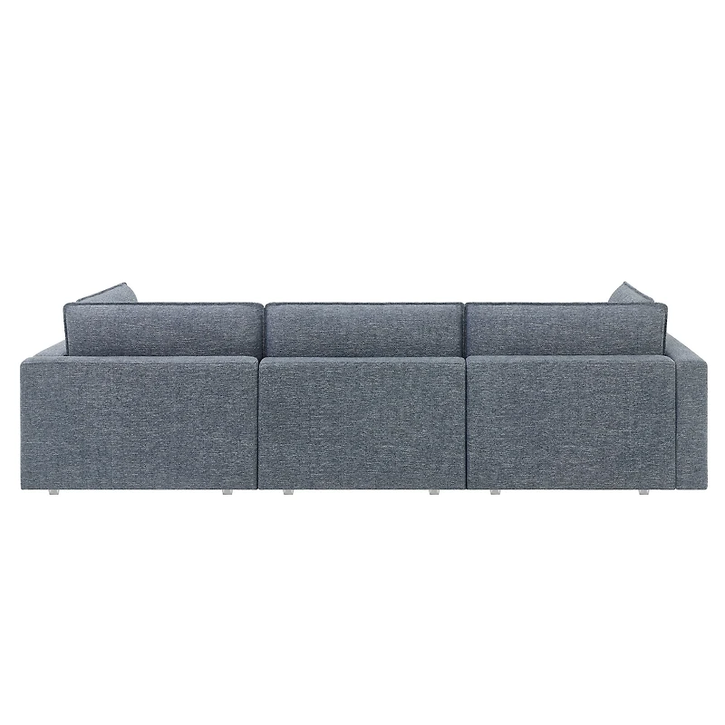 Better Homes & Gardens Weston 107.5" Cloud Modular Sectional Sofa, Blue