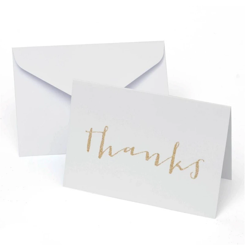 Gartner Studios Platinum Thank You Cards, 50 pieces