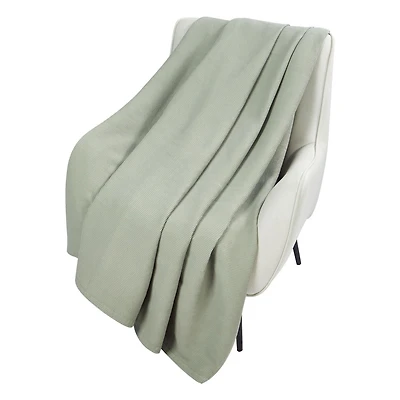 HOMETRENDS Waffle Blanket, 100% Cotton