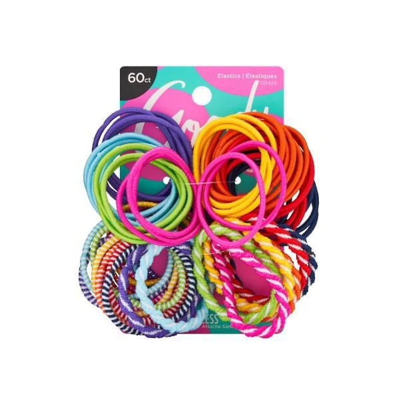 Goody Ouchless Styling Essentials Élastiques pour cheveux, enfants assortis - 60 Ct Goody Kids Elastics