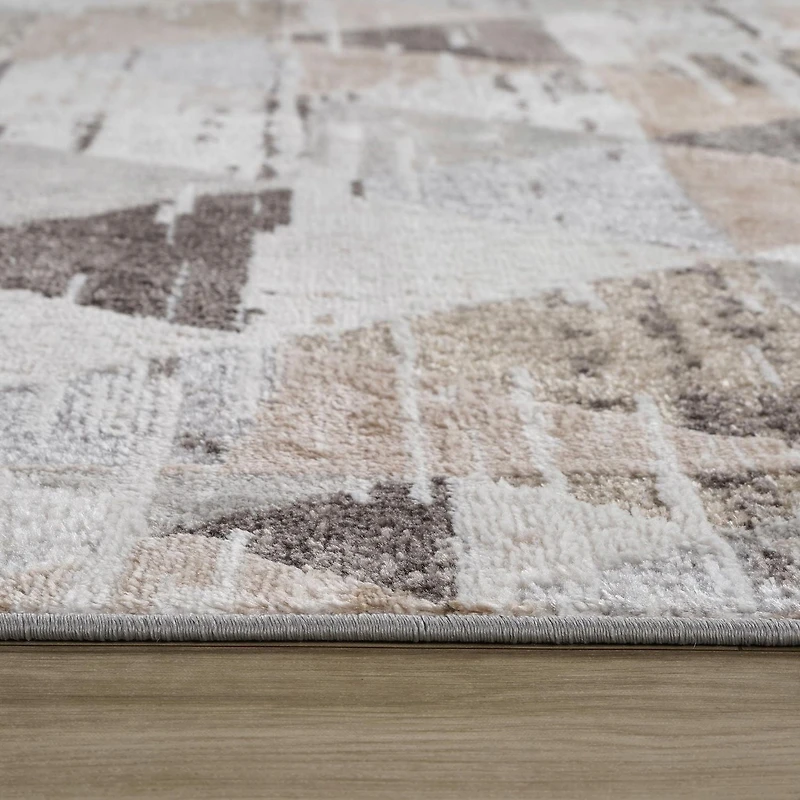 Rug Branch Cadence Abstract Indoor Area Rug, Beige Brown, Modern - Living Room, Bedroom, Dining Room