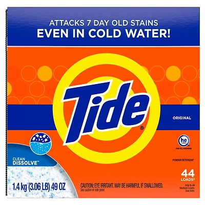 Tide Powder Laundry Detergent, Original Scent, 44 Loads, 1.4 kg, TIDE PWD HEC OS44LD