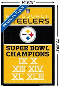 NFL Pittsburgh Steelers - Champions 13 Wall Poster