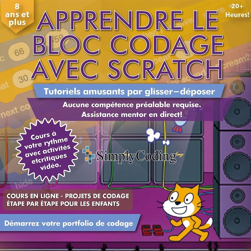 Coding for Kids - Learn Block Coding with Scratch Course Age 8+ [Digital Download]