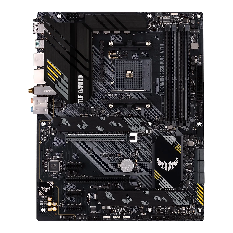 Carte mère ASUS TUF Gaming B550-PLUS WiFi II AMD AM4 ATX – PCIe 4.0, WiFi 6, LAN 2.5Gb, USB 3.2, RGB, Aura Sync