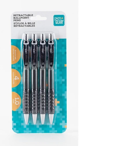 4 UNITÉ STYLOS À BILLE NOIRE