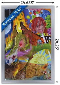 Trippie Redd - Trip at Knight Album Cover Wall Poster with Magnetic Frame, 22.375" x 34"