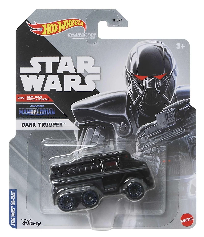 Hot Wheels Star Wars Dark Trooper Car, Gift for Kids 3 Years & Up & Collectors