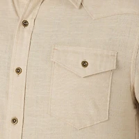 Wrangler Chemise en Chambray À Manches Courtes Pour Homme