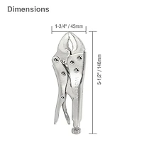 WorkPro 5" Curved Jaw Locking Pliers, Quick release