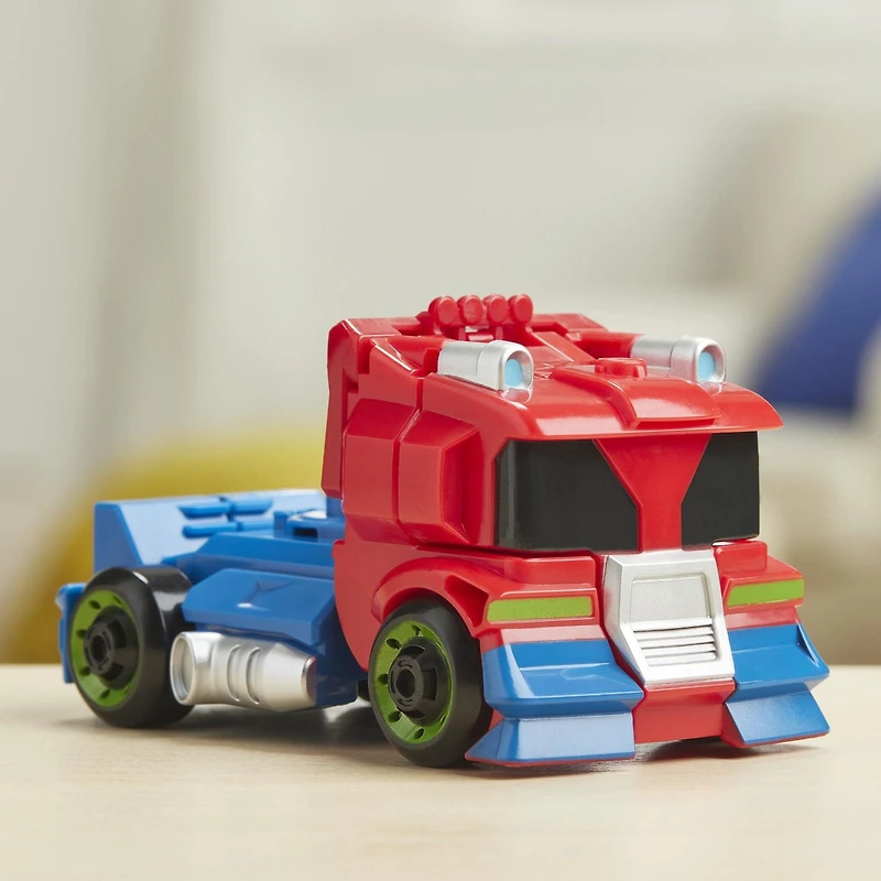 Playskool Heroes Transformers Rescue Bots Academy Optimus Prime Converting Toy, 4.5-Inch Action Figure, Toys for Kids Ages 3 and Up