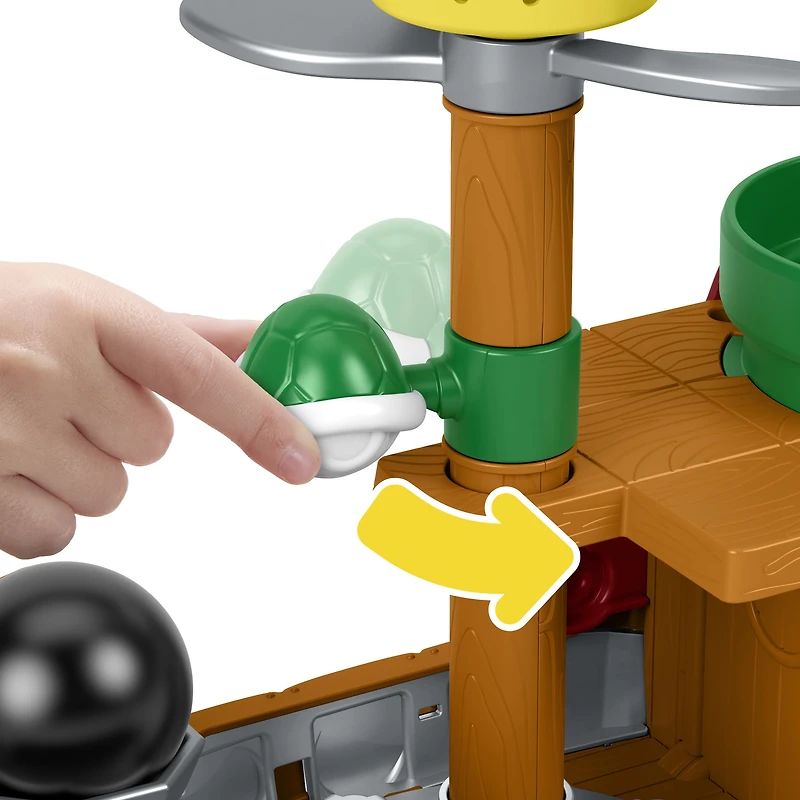 Fisher-Price Little People My Mario Bowser’s Airship & Figure Set Toddler Toy