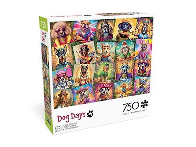 Buffalo Games Graffi*Tee Studios Who's Your Doggy 750 Piece Jigsaw Puzzle for Adults Challenging Puzzle Perfect for Game Nights - Finished Puzzle Size is 24 x 18