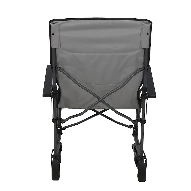 Ozark Trail Quad Bounce Chair, Rocking Motion, Grey, Polyester Fabric