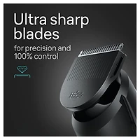 Kit tout-en-un Braun Series 3 3460, tondeuse pour hommes 6 en 1 avec tondeuse à barbe, pour le nez et les oreilles, tondeuse à cheveux et plus, lame ultra tranchante, 40 réglages de longueur, pile rec 1CT