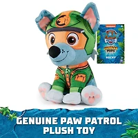 PAW Patrol Jungle Pups, Peluche Tracker de 20,3 cm, animal en peluche pour les garçons et les filles à partir de 3 ans