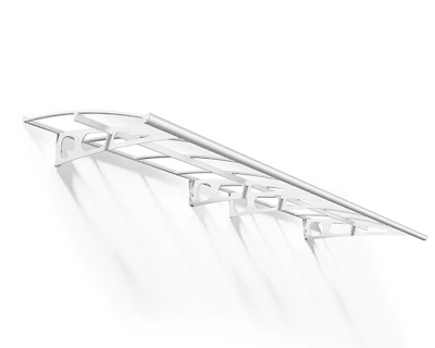CANOPIA par PALRAM Bordeaux Auvent fixe pour portes et fenêtres de 5 pi x 15 pi - Blanc