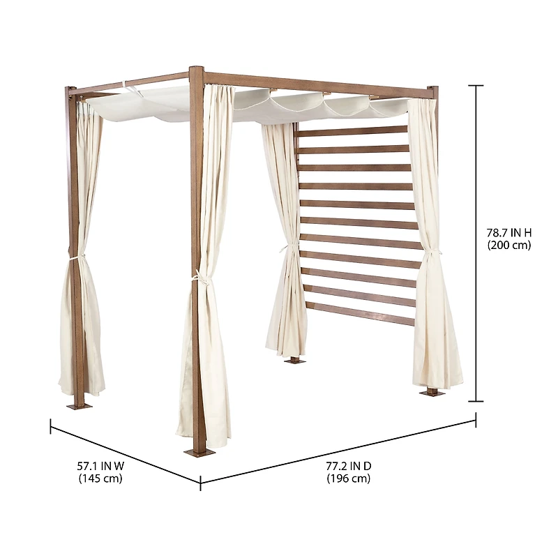 BHG PL Cabana Pergola, Auvent, Blanc cassé, Tissu traité polyester