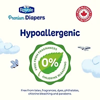 Royale Premium Diapers, Super Pack, Disposable Baby Diapers, Size Newborn - 7, 84-44 Count
