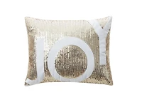 Holiday Time Joy Decorative Cushion in Gold