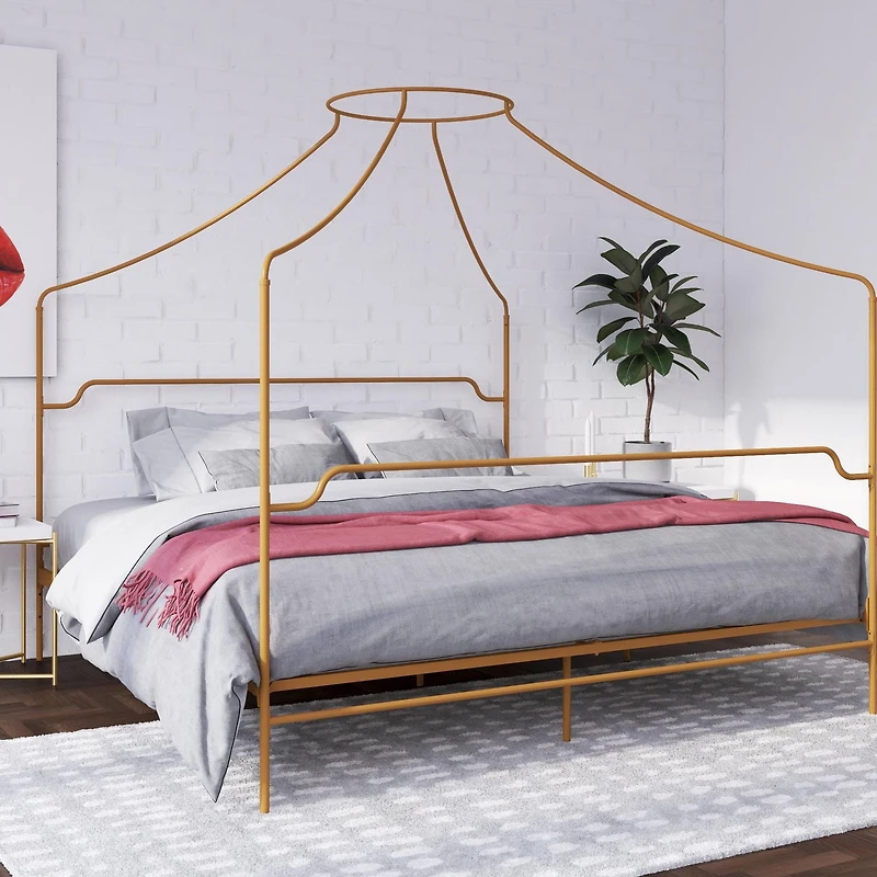 Novogratz Camilla Metal Canopy Bed